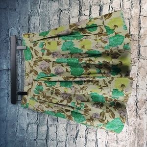 Anthropologie | Odille Retro Style Ethereal Fairycore Cotton A-Line Floral Skirt